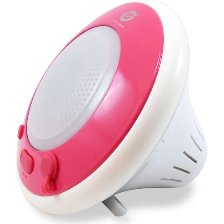 Conceptronic Wireless waterproof floating speaker light (CLLWAPROSPKP) Mini Bluetooth-Lautsprecher mit MP3-Player, USB-Player, wasserdicht, pink