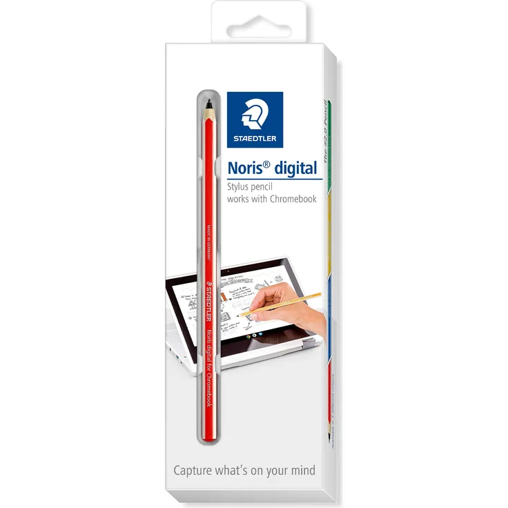 STAEDTLER roter Noris Digital for Chromebook EMR Stylus, Touchscreen-Eingabestift mit feiner 0,7 mm Spitze, 18022G-2