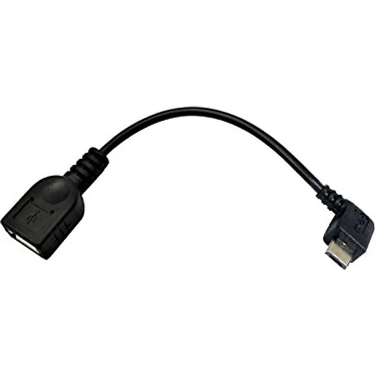 Nanocable 10.01.3600 - USB 2.0 OTG Kabel Geschichtetes (On-The-GO), Typ Micro B-M-A-H, männlich-weiblich, schwarz, 15 cms