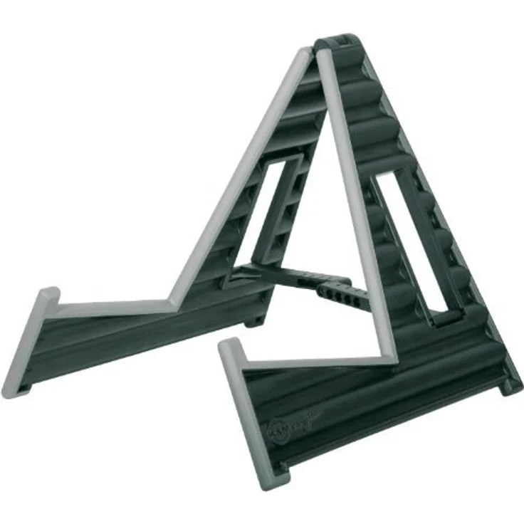 K & M 17591-000-55 Gitarrenständer, Schwarz und Silber – Bild 1