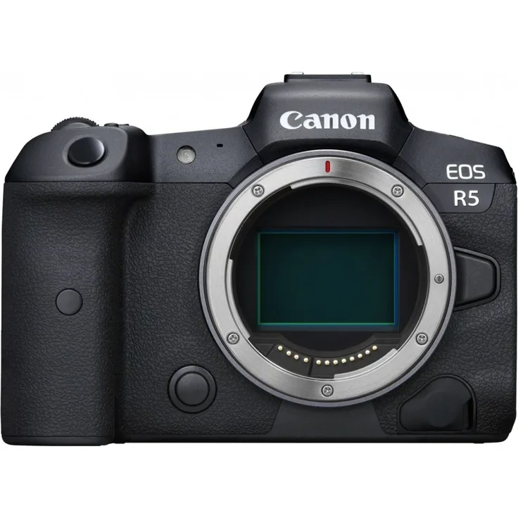 Canon EOS R5 Vollformat Systemkamera - Gehäuse (spiegellos, 45 MP, 8K-RAW-Video, 5-Achsen Bildstabilisator, 8 cm (3,2 Zoll) LCD II, WLAN, Bluetooth, USB 3.1, Dual Pixel CMOS AF II) schwarz