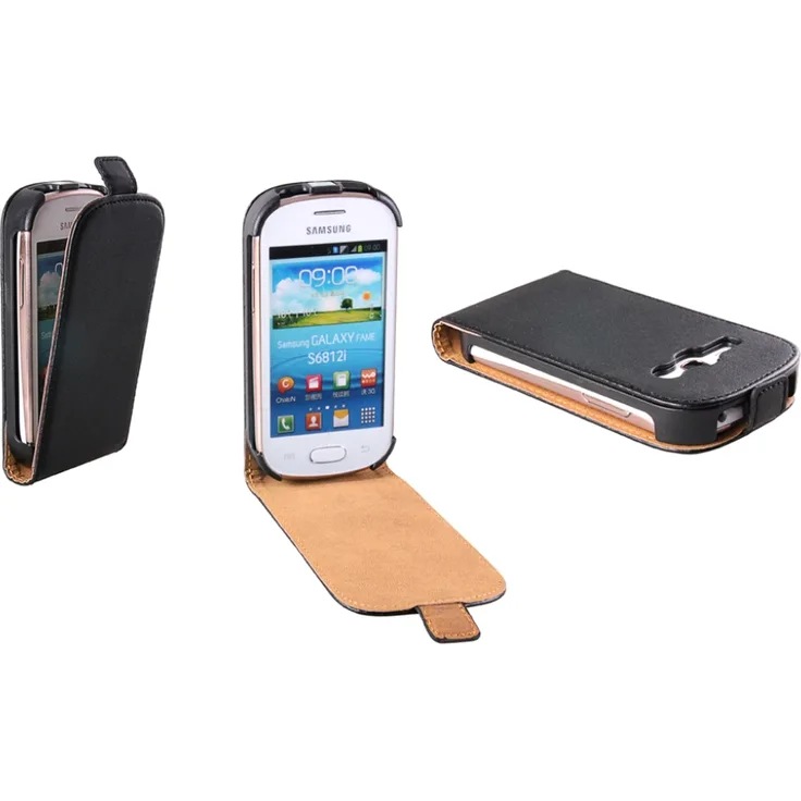 PATONA Flip Case, geeignet für Samsung S6810P Galaxy Fame schwarz Ultra Slim