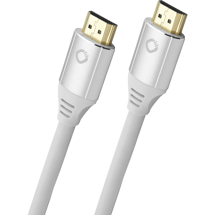 Oehlbach Black Magic MKII - 8K Ultra High-Speed HDMI-Kabel - 8K FUHD 60Hz 4320p / 4K 120Hz 2160p - 48Gbit/s (21:9 Cinema, 3D, Dolby Vision, Dynamic HDR 10+, VRR, eARC, UHD2) Weiß, 2 m