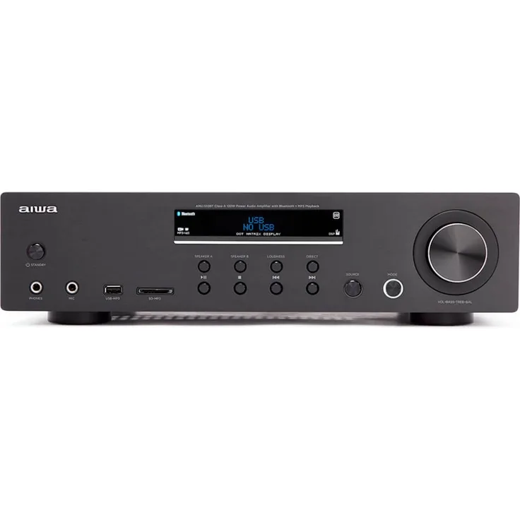 Aiwa AMU-120BTBK Aiwa AV-Empfänger und -Verstärker, Bluetooth, 120 Watt schwarz