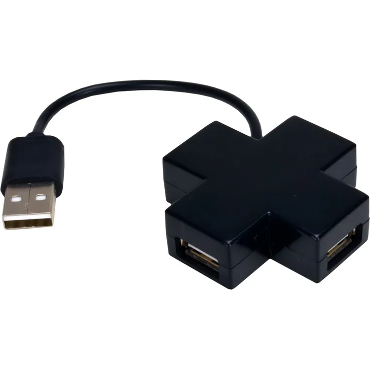 MCL USB2-MX104/N USB-Hub, 4 Anschlüsse, Schwarz