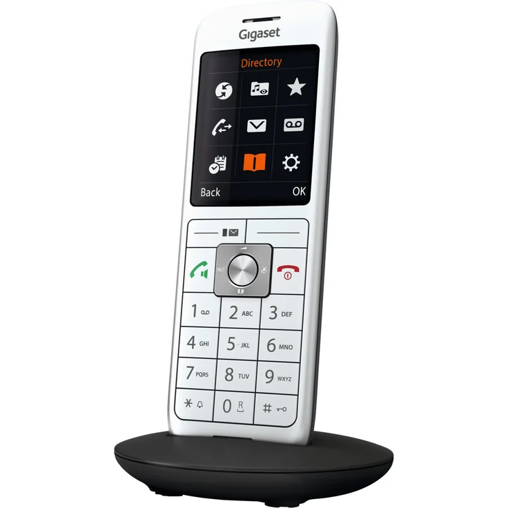 Gigaset CL660HX Universal-Mobilteil, Ladeschale, Steckernetzteil, VoIP-Telefon, silber – Bild 1