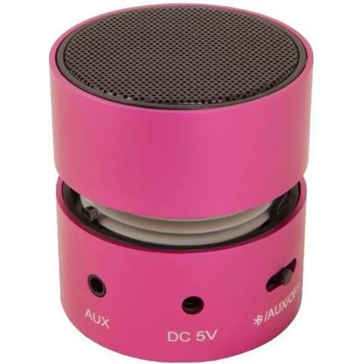 Urban Factory Mini Speaker 3 W Mono Portable Speaker Pink - Tragbare Lautsprecher (1.0 Kanäle, 3 W, Kabellos, Mono Portable Speaker, Pink, Soundbox)