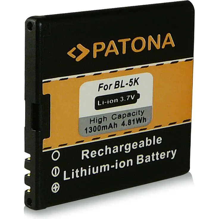Akku / Batterie wie BL-5K | BL5K für Nokia 701 | C7 | C7-00 | N85 | N86-8MP | Oro | X7 | X7-00 und weitere [ Li-ion, 1300mAh, 3.7V ]