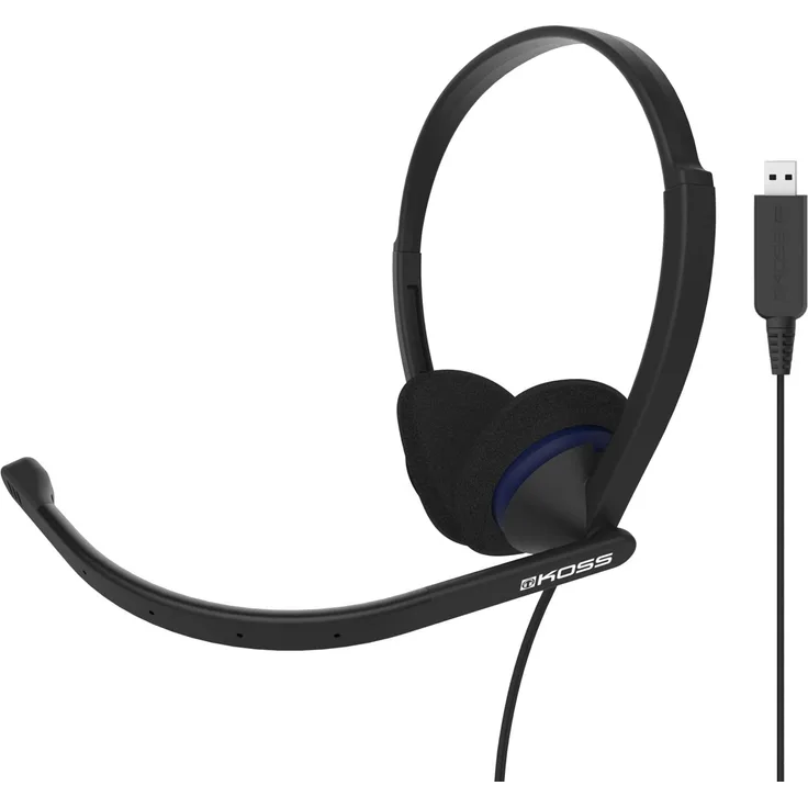 Koss CS200-USB Headset On-Ear kabelgebunden USB, Schwarz