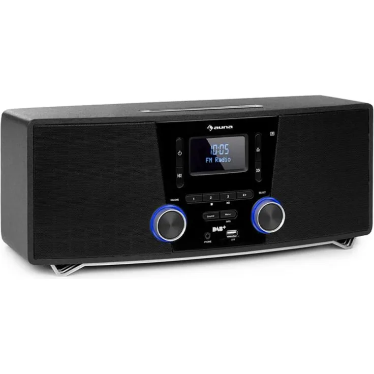 Stockton Micro Stereosystem 20W max. DAB+ UKW CD-Player BT OLED schwarz