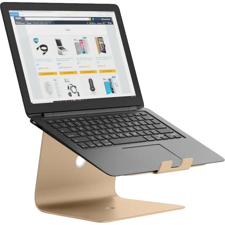 Slabo Laptophalterung Laptopständer für MacBook / MacBook Air / MacBook Pro / Laptops ''Aluminium'' - GOLD