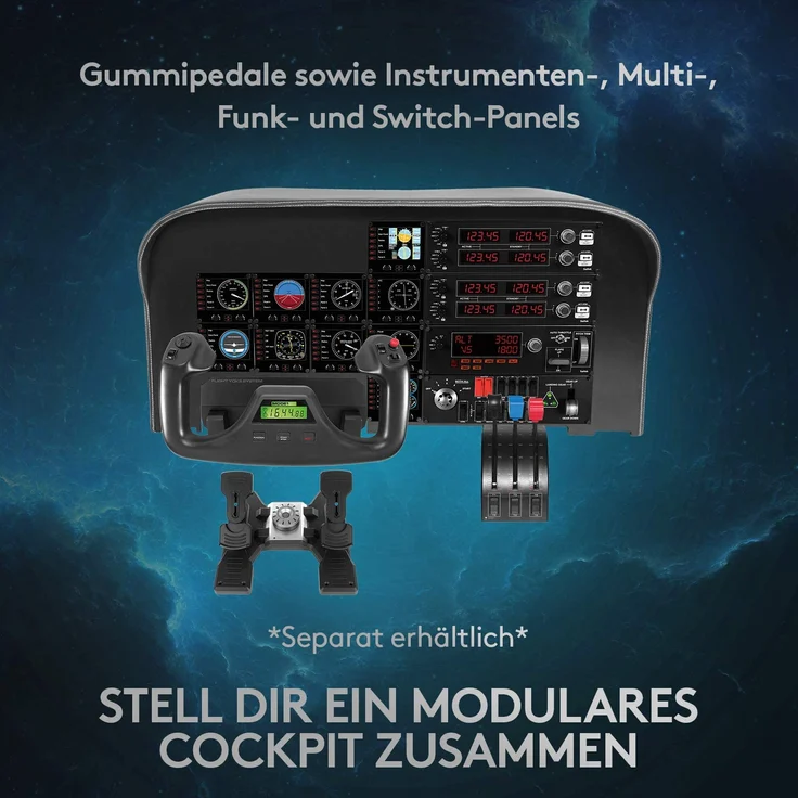 Logitech Flight Yoke System Schwarz (945-000004) (PC) – Bild 6
