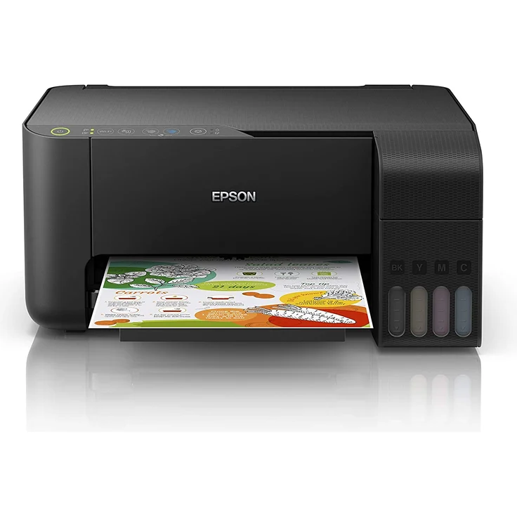 Epson EcoTank ET-2710 (3-in-1) Multifunktionsdrucker - (Tintenstrahl) Farbe, Druckgeschwindigkeit: 10 s/w, 5 Farbe, Auflösung: 5760 x 1440, WLAN, Mobile Print, Wi-Fi Direct (C11CG86403) – Bild 4