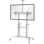 conecto LM-FS03NW Professional TV-Ständer Standfuß für Flachbildschirm LCD LED Plasma höhenverstellbar 70-120 Zoll (178-305 cm, bis 140 kg Tragkraft) max. VESA 1000x600mm, Aluminium, weiß