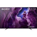 Sony KD-55A8 139 cm (55 Zoll) OLED-Technologie (Ultra HD, HDR) HD-Triple-Tuner (Sat, Antenne, Kabel) Smart TV Modelljahr 2020 Energieklasse G
