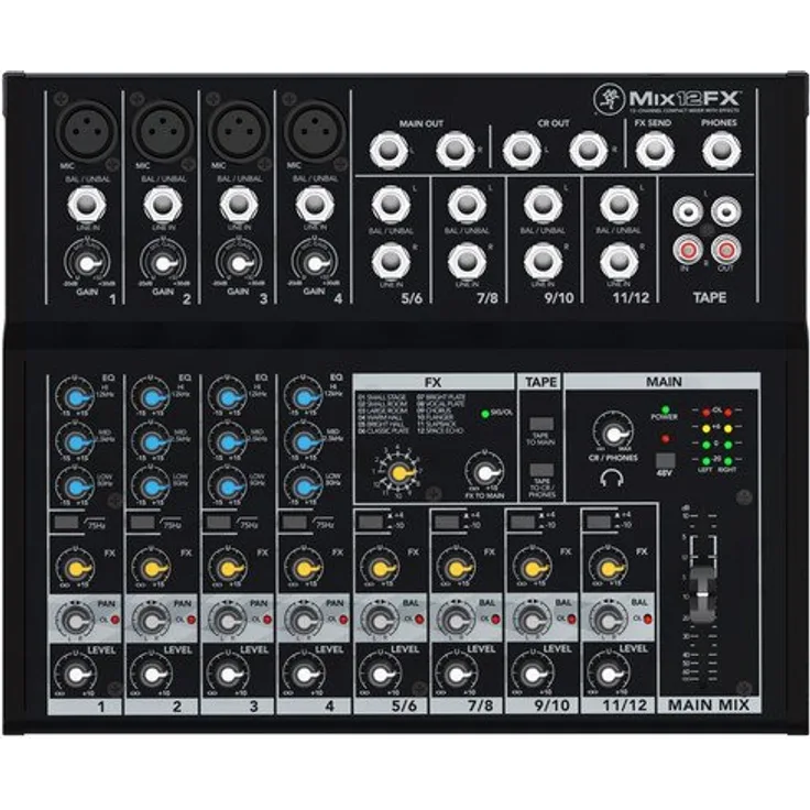 Mackie 25813 Mix12FX 12-Channel Compact DJ Mischer