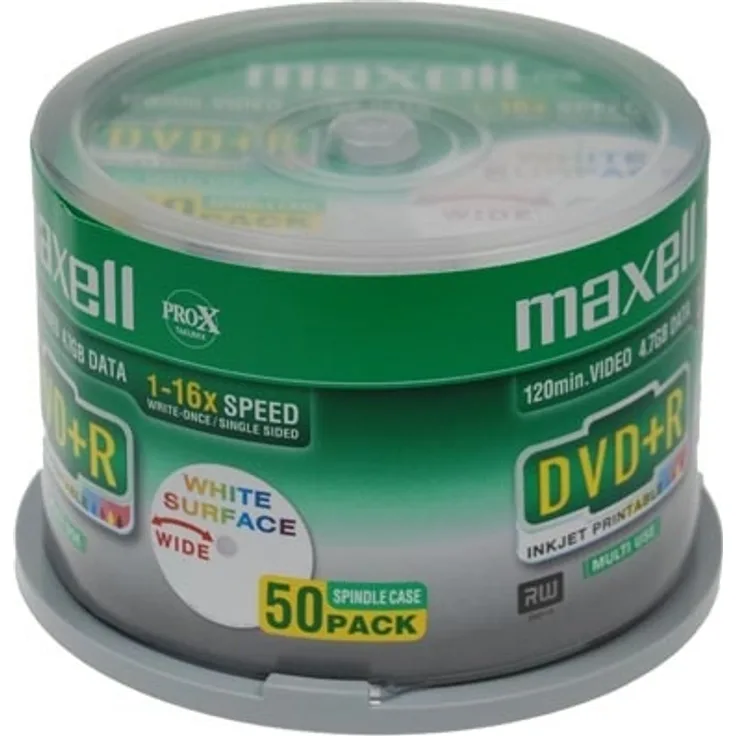 Maxell DVD+R 4.7GB 16X Printable 50ER SPINDEL