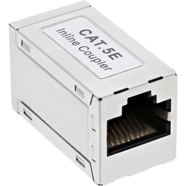 InLine 69990E Patchkabelkupplung Metall Cat.5e, 2x RJ45 Buchse, geschirmt