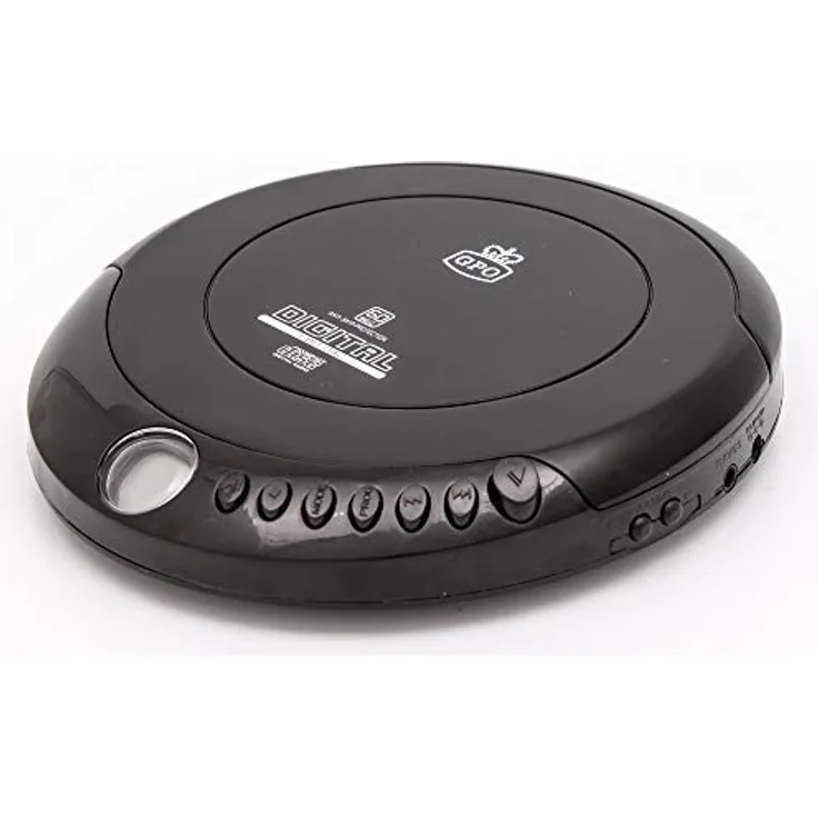 GPO Retro-CD-Player mit 20 Spuren programmierbarem Speicher schwarz