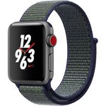 Apple Watch Series 3 Nike+ Smartwatch GPS + Cellular, Unisex, 38mm, Aluminiumgehäuse, Midnight Fog Loop, Space Grau