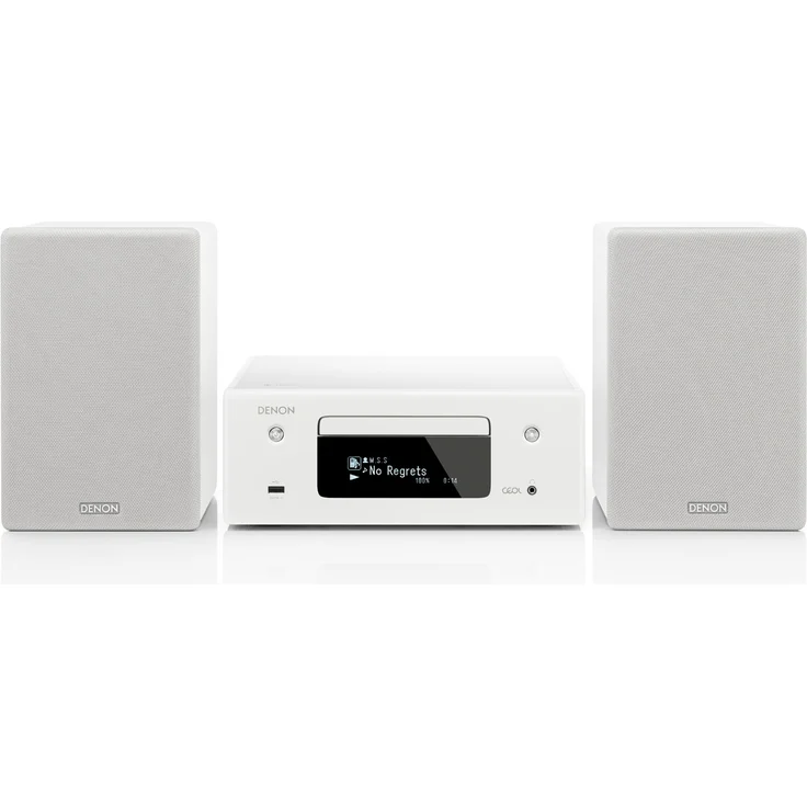 Denon OL N-10 Kompaktanlage, HiFi Verstärker, CD-Player, Internetradio, Musikstreaming, HEOS Multiroom, Bluetooth & WLAN, AirPlay 2, Alexa Kompatibel, 2 Optische TV-Eingänge, mit Lautsprecher, weiß – Bild 3