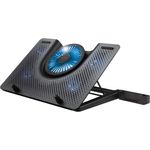 Trust Gaming Laptop Kühler GXT 1125 Quno Cooling Pad, Cooler Ständer, LED-Beleuchtung, 5 Lüftern, Verhindert Ãœberhitzung, für Laptops - Notebooks - Macbooks bis 17,3 Zoll