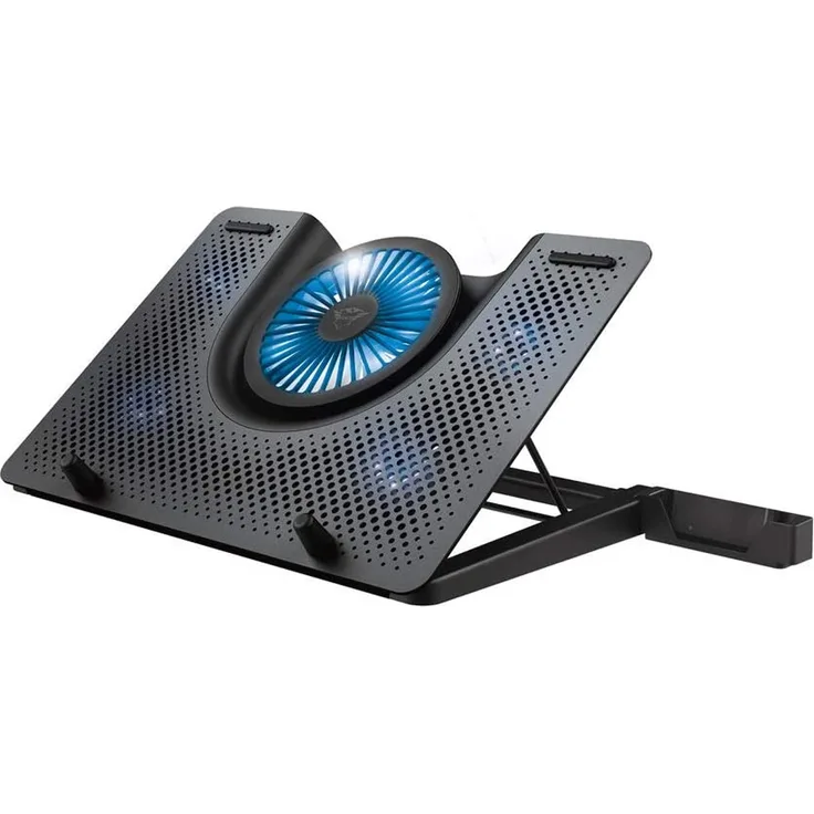 Trust Gaming Laptop Kühler GXT 1125 Quno Cooling Pad, Cooler Ständer, LED-Beleuchtung, 5 Lüftern, Verhindert Ãœberhitzung, für Laptops - Notebooks - Macbooks bis 17,3 Zoll