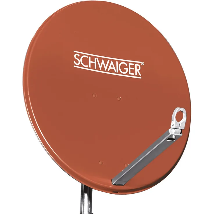 Schwaiger Aluminium Offset-Antenne Ziegelrot (80 cm)