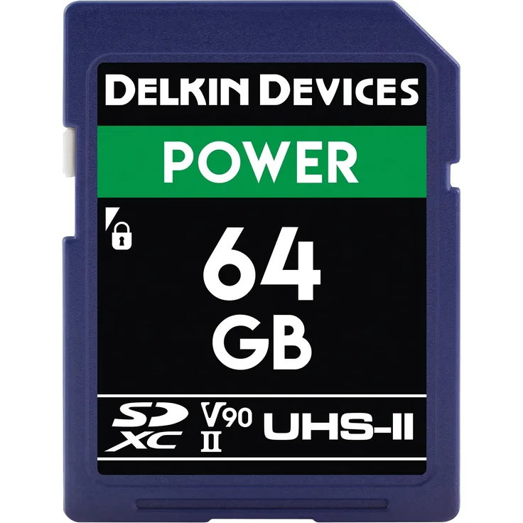 Delkin Devices 64 GB Power SDXC 2000 x uhs-ii U3-V90 Speicherkarte