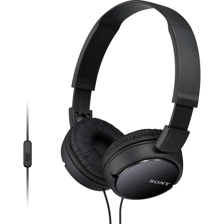 Sony MDR-ZX110AP On-Ear-Kopfhörer mit Mikrofon, schwarz – Bild 1