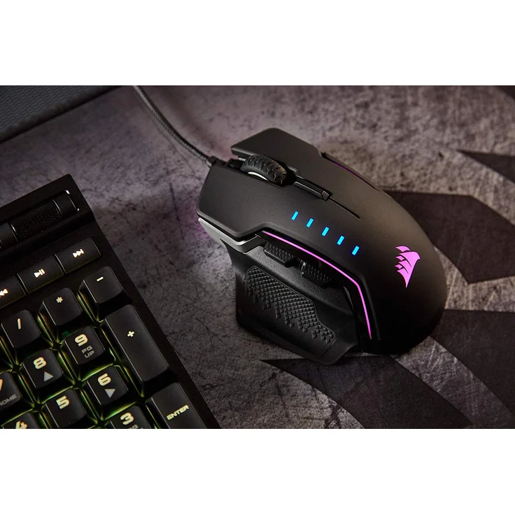 Corsair GLAIVE RGB Optisch Gaming Maus (RGB-LED-Hintergrundbeleuchtung, 16000 DPI) aluminium – Bild 6