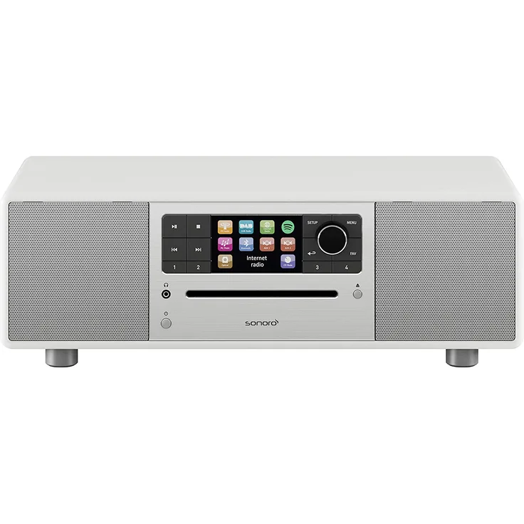 Sonoro Prestige CD-Radio mit Bluetooth, WLAN, Wecker, LCD-Display, weiß - Preisvergleich