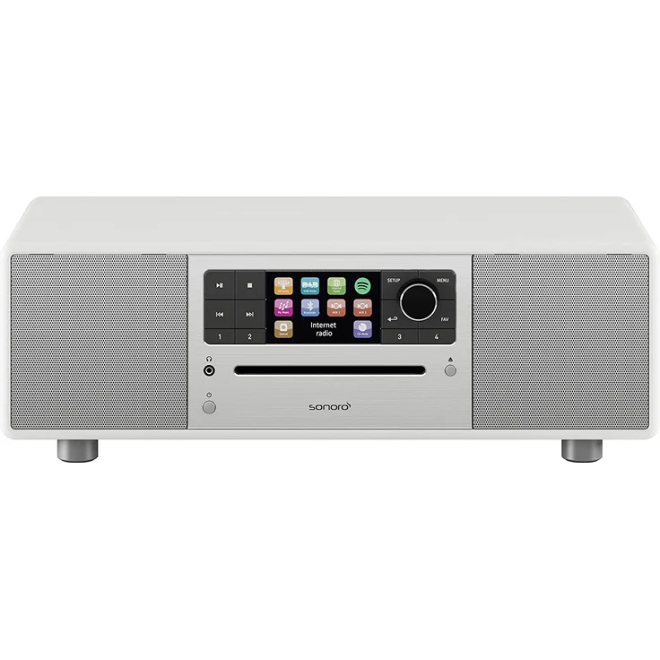 Sonoro Prestige CD-Radio mit Bluetooth, WLAN, Wecker, LCD-Display, weiß - Preisvergleich – Bild 1
