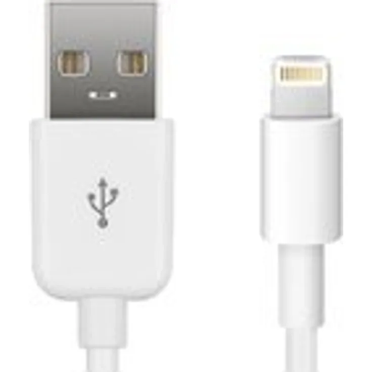 Microconnect LIGHTNING1 USB-Kabel, 1 m, USB A, 2.0, Male connector-Male connector, Weiß