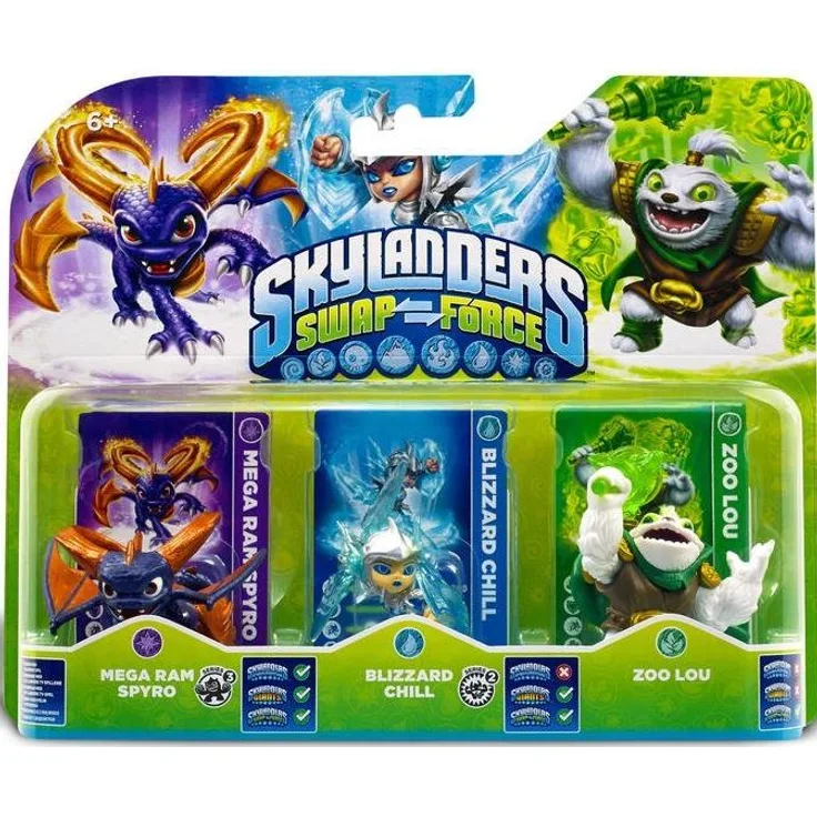 Skylanders: Swap Force - Triple Pack B (Mega Ram Spyro, Blizzard Chill, Zoo Lou)