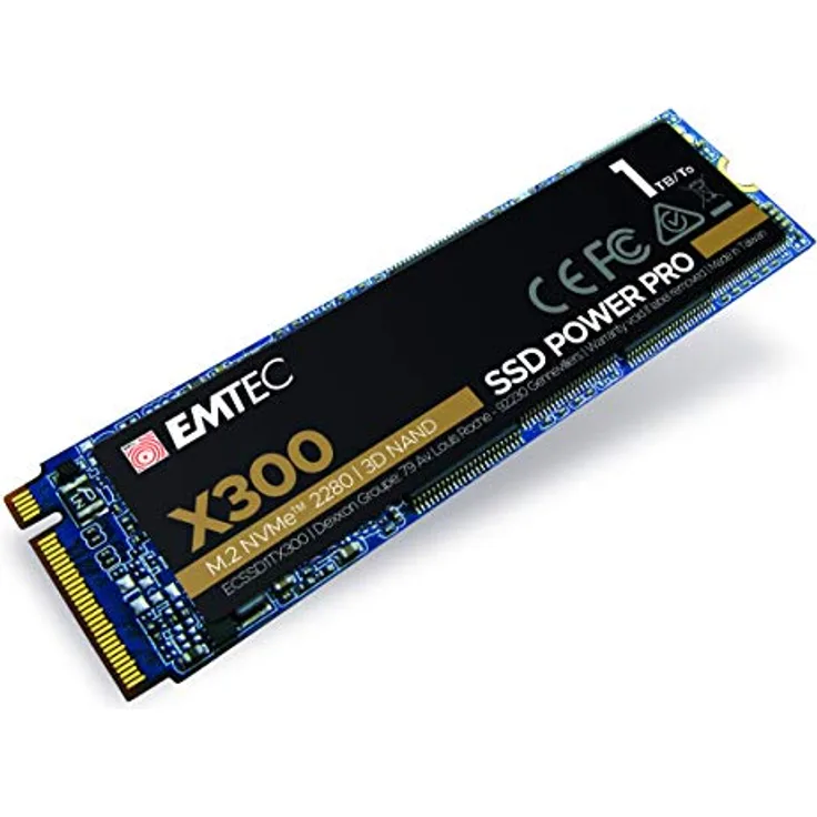 EMTEC Power Pro X300 - Solid-State-Disk - 1 TB - intern - M.2 2280 - PCI Express 3.0 x4 (NVMe) (ECSSD1TX300)