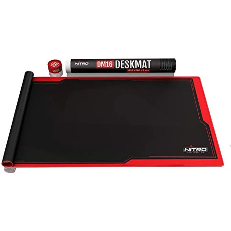 Nitro Concepts Deskmat DM16, 1600x800mm - schwarz/rot (NC-GP-MP-006) – Bild 1