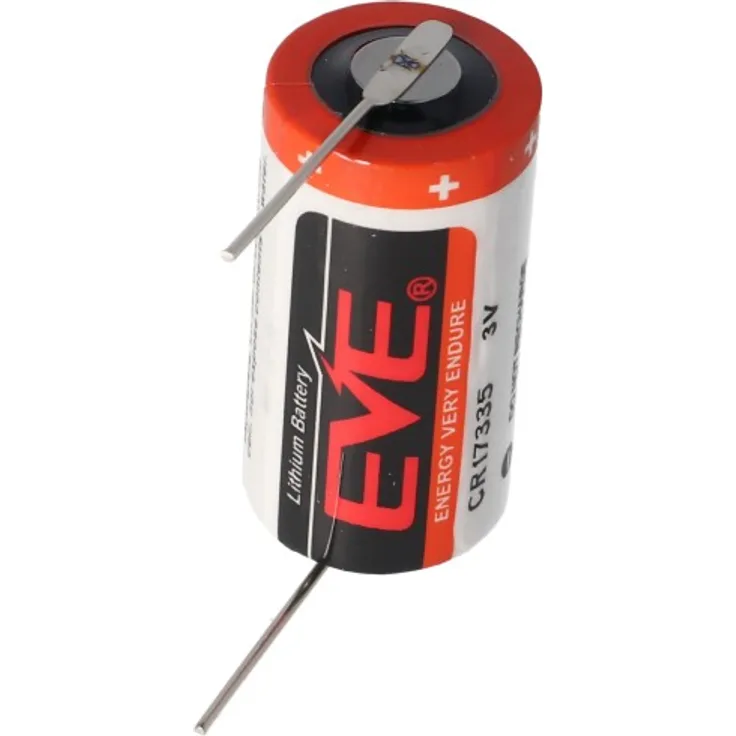 EVE CR17335 3V Lithium Batterie mit Lötfahnen oder Lötpaddel auswählbar : mit Lö