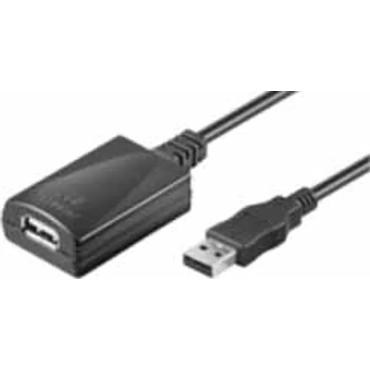 M-CAB USB A-USB A M-F 5 m 5 m USB auf USB schwarz, Silber  USB-Kabel (5 m, USB A, USB A, männlich-weiblich, Schwarz, Silber, RECHTS