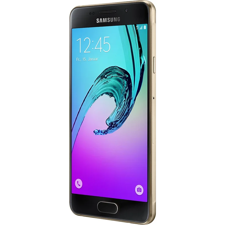 Samsung Galaxy A3 Pixel (2016) Smartphone 11,94cm Pixel (4,7 Zoll) Super-AMOLED-Display, 16GB interner Speicher, 1,5GB RAM, Android, Gold – Bild 2