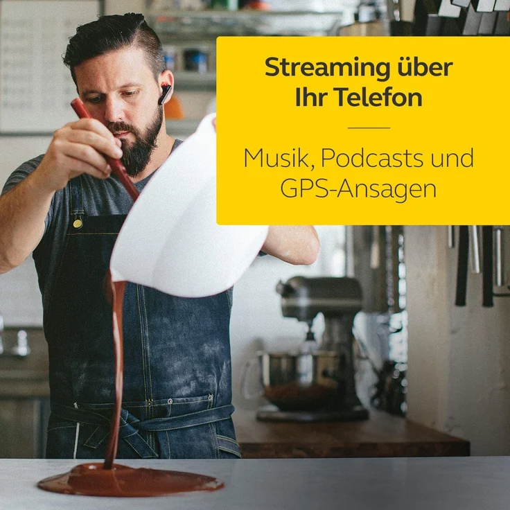 Jabra Talk 45 Mono In-Ear Headset, Kabellos Telefonieren, Podcasts und Musik hören oder das GPS abfragen, Bluetooth-Headset, silber – Bild 7
