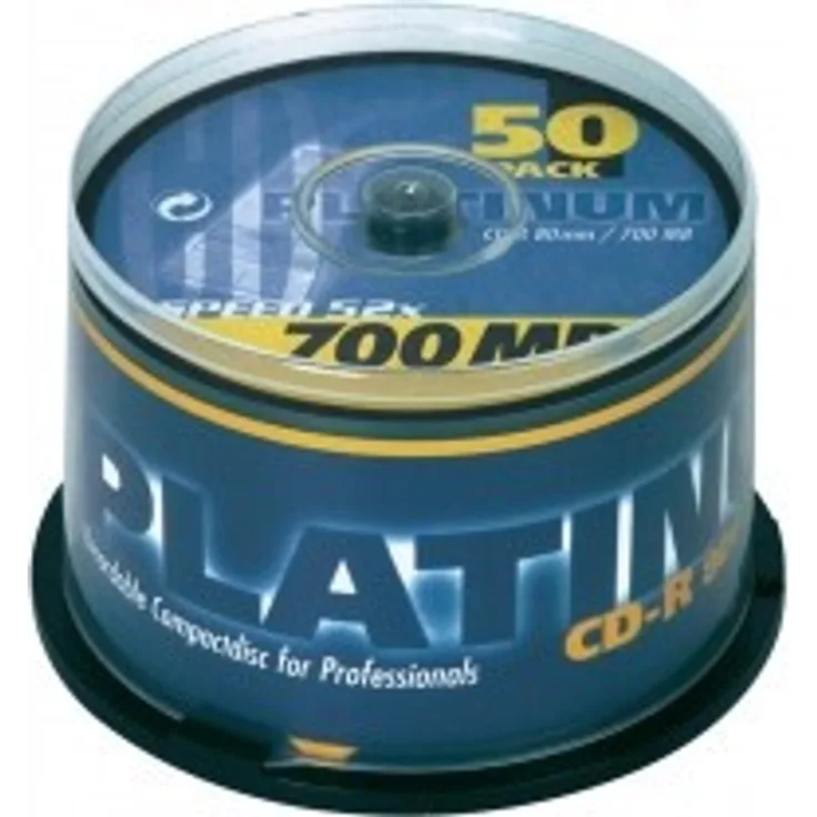 Platinum CD-R 700 MB CD-Rohlinge 52x Speed, 80 Min, 2 x 25er Spindel