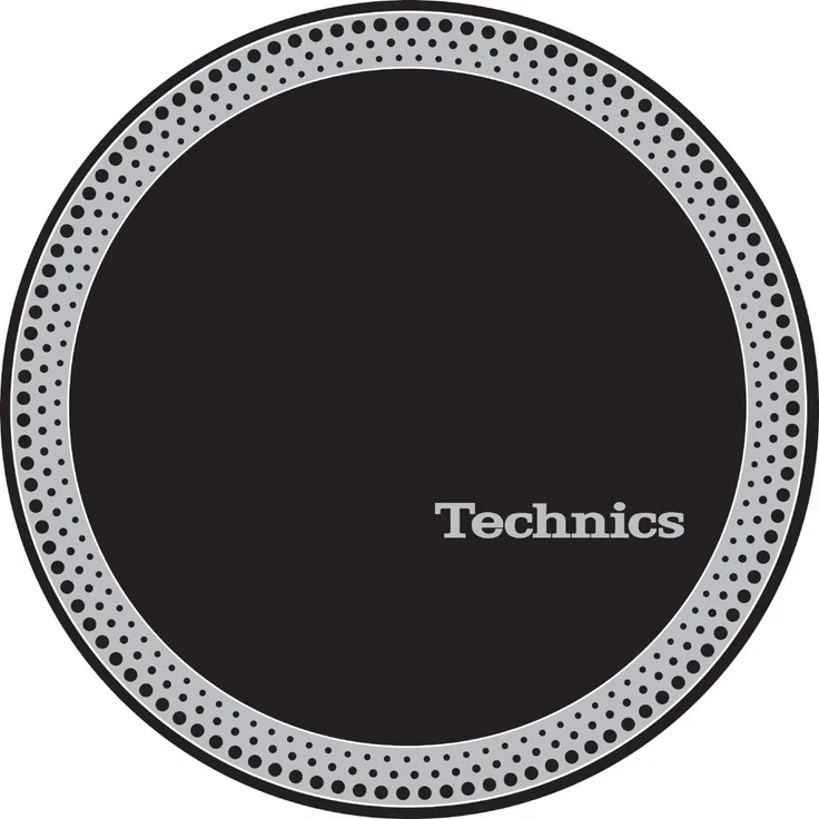 Technics 60666 Strobe 3 Slipmat, Silber-Schwarz