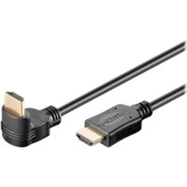 HDMI Kabel, abgewinkelt (Version 1), HDMI 1.3b, vergoldet, 19pol HDMI St./St., 1,0 m 