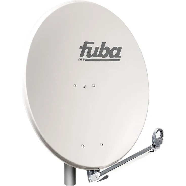 Fuba DAL 800 G Alu Sat-Schüssel hellgrau 74cm x 84 cm - Sat-Antenne-Sat-Spiegel, klappbarer Tragarm mit Kabeldurchführung