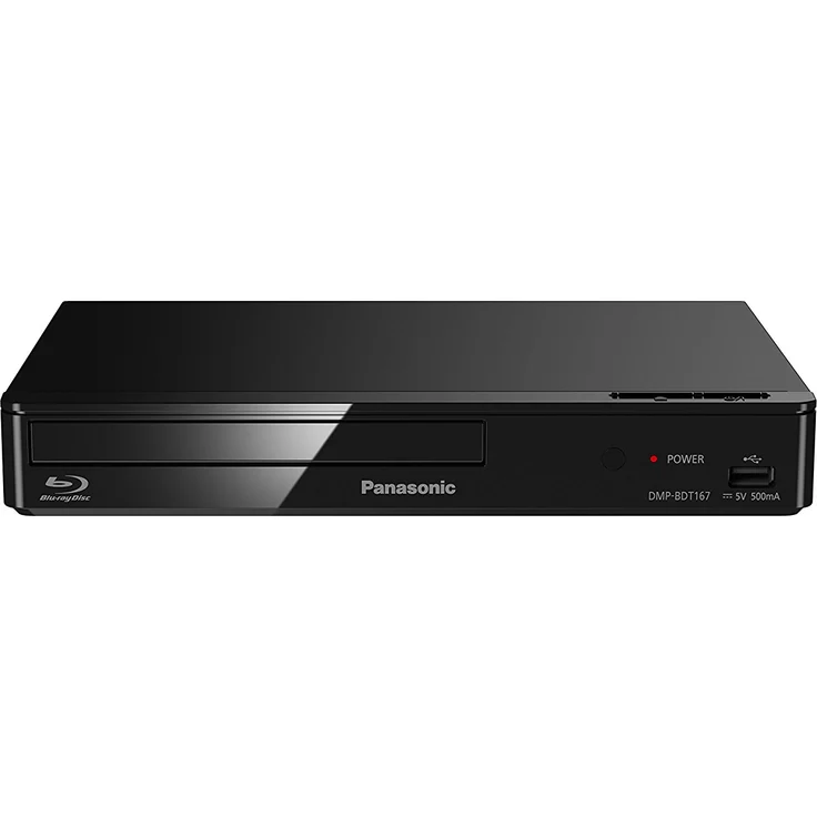 Panasonic DMP-BDT167EG Kompakter 3D Blu-ray Player (Full HD Upscaling, Internet Apps, LAN-Anschluss, USB, MKV-Playback) schwarz – Bild 1