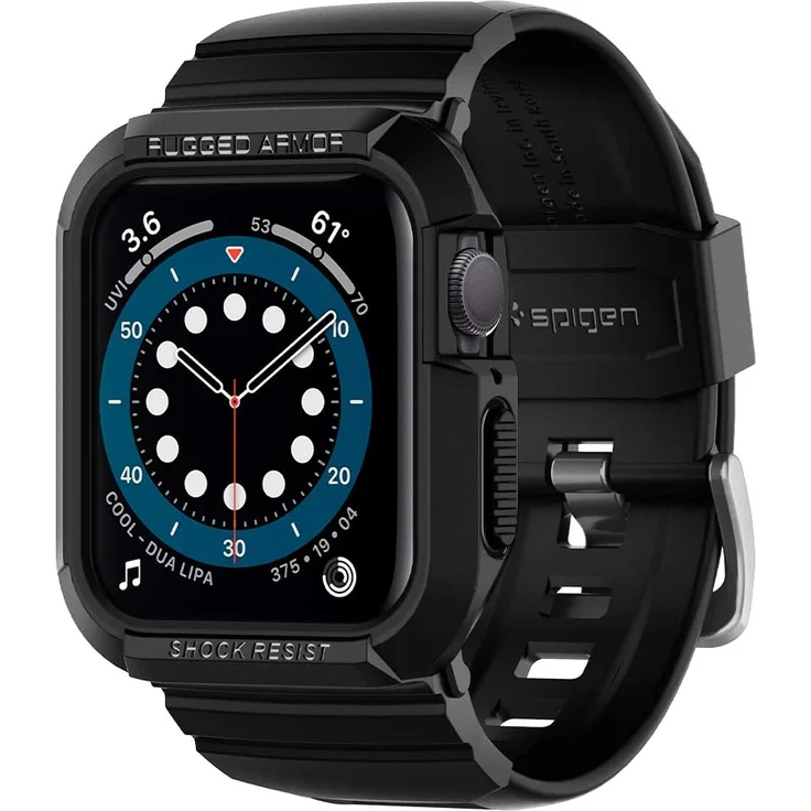 Spigen Rugged Armor Pro für Apple Watch Series 4-5-6 44mm Schwarz – Bild 1