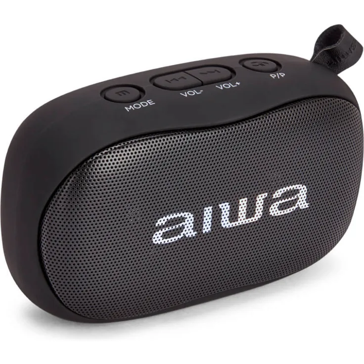 Aiwa BS-110BK Mini Bluetooth Lautsprecher mit Karabiner 10W HyperBass Musik Box
