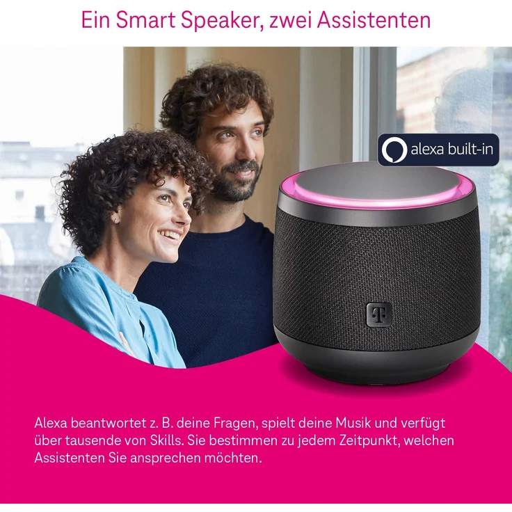 Telekom Magenta Smart Speaker WLAN-Lautsprecher mit Alexa, geeignet für Indoor, Outdoor, schwarz – Bild 5