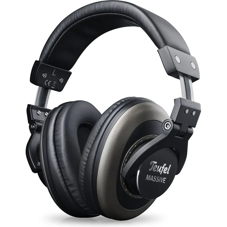 Teufel Massive HiFi-Kopfhörer, bassstark, 50-mm-Treiber, klappbar, DJ-tauglich, mit abnehmbarem Kabel und hoher Geräuschdämpfung